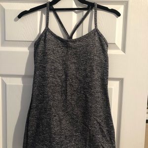Lululemon Power Y Tank, Heathered Grey, Sz 4